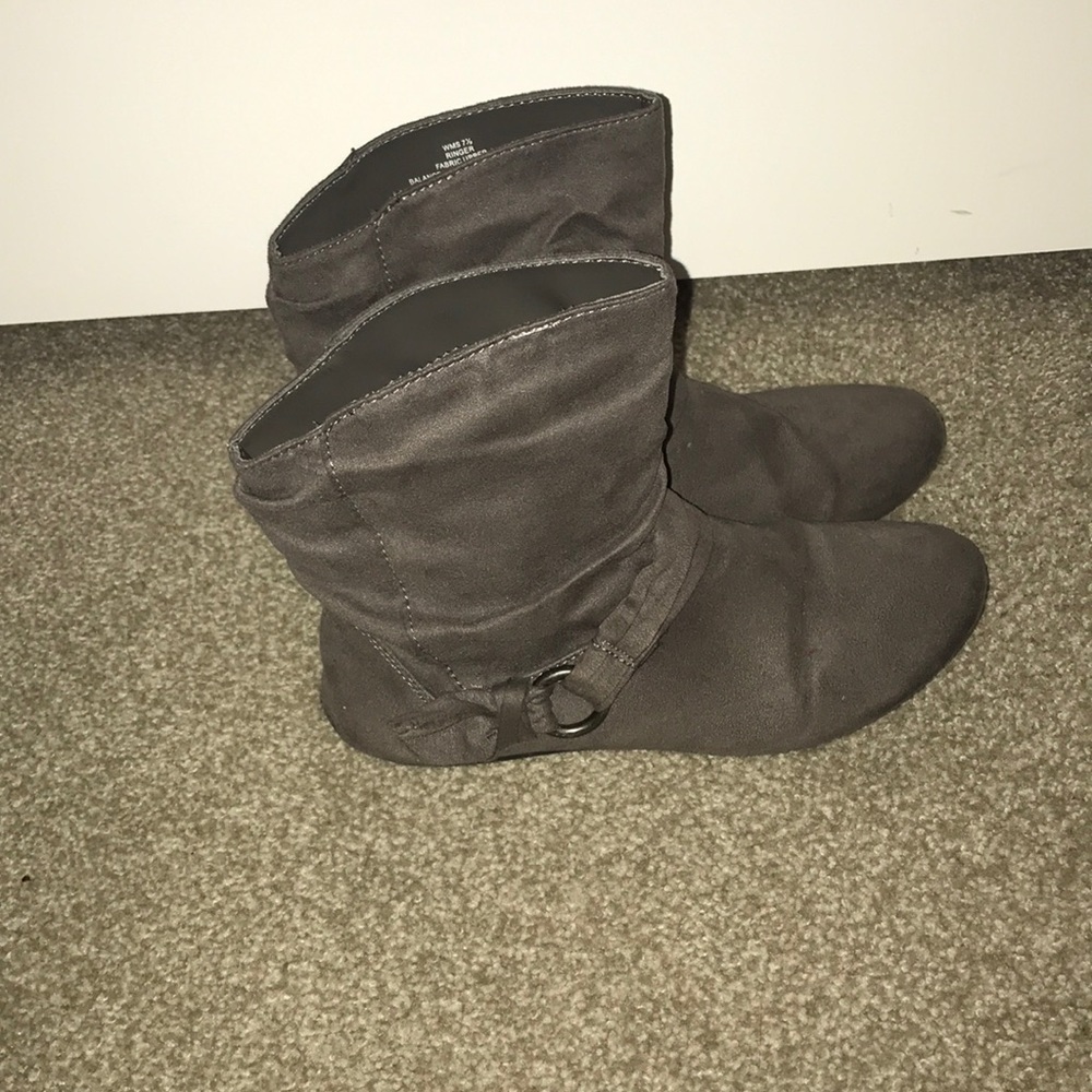 Grey ankle booties